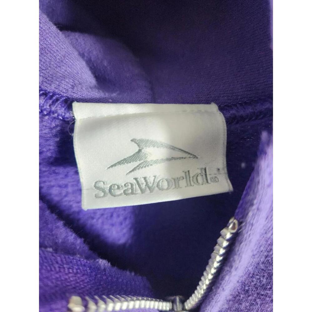 Vtg 90s Sea World Shamu Hoodie XL USA Killer Whale Seaworld Theme Park Animals - Picture 3 of 4